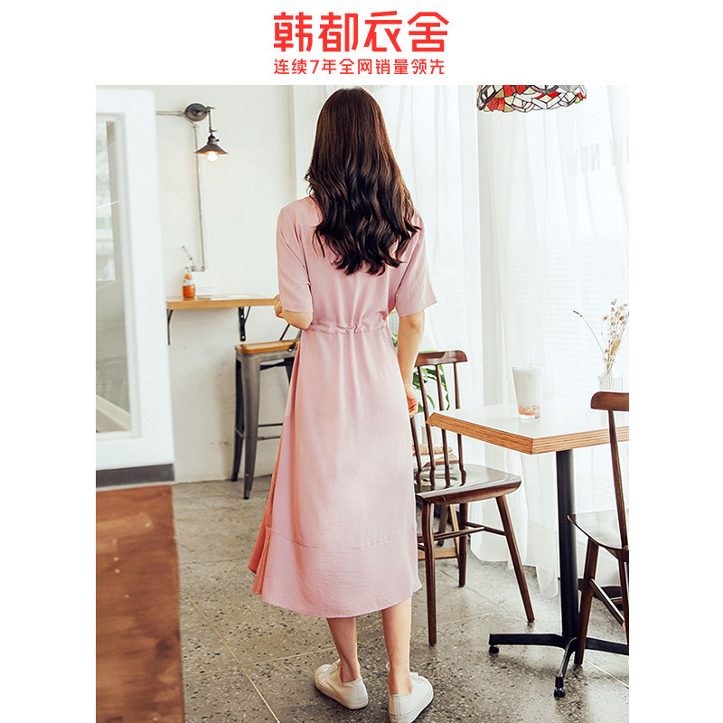  韩都衣舍柔朵连衣裙