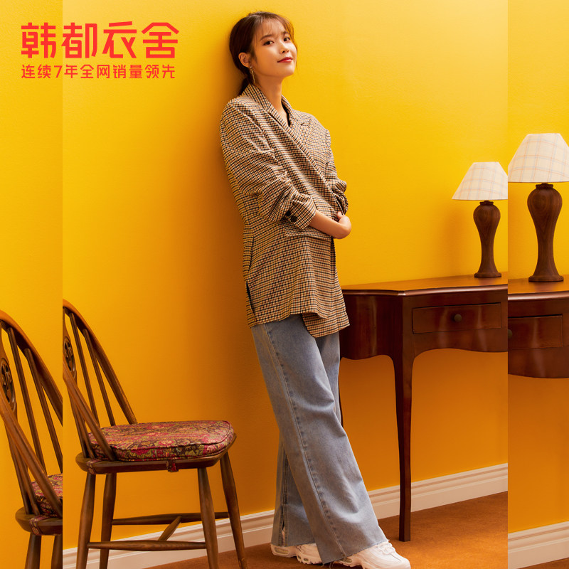 【iu同款】韩都衣舍2020秋新款牛仔裤 韩都衣舍牛仔裤