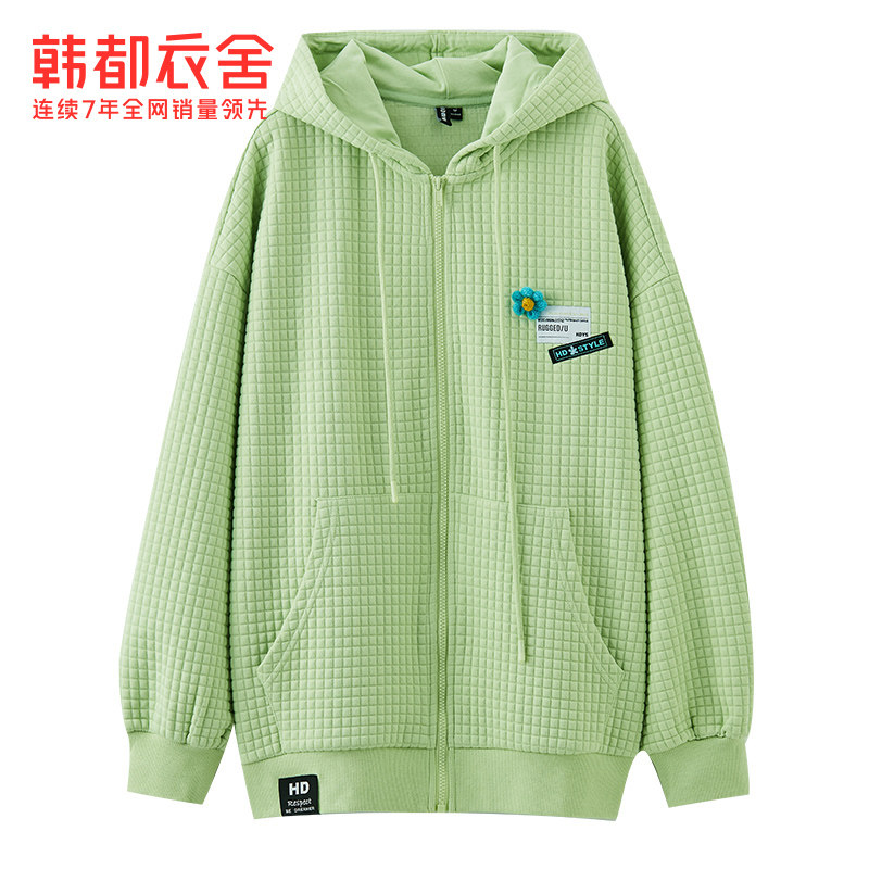 韩都衣舍2022春装新款女ins棒球服 韩都衣舍短外套