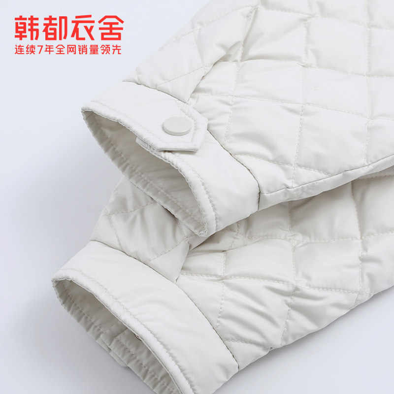 韩都衣舍2021冬装外套保暖显瘦菱格 韩都衣舍羽绒服