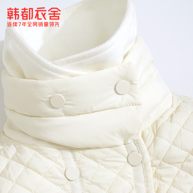 韩都衣舍短款菱格上衣 韩都衣舍羽绒服