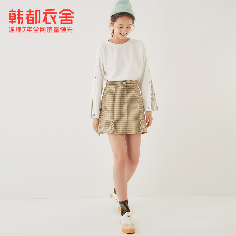 韩都衣舍2020秋装新款韩版宽松卫衣 韩都衣舍敏丽卫衣/绒衫