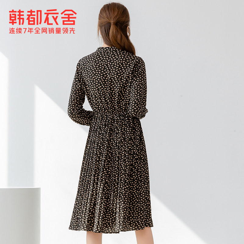 韩都衣舍2020轻熟气质新款魭秋裙子 韩都衣舍连衣裙