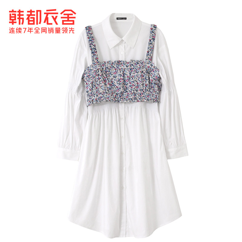 韩都衣舍2020秋装新款收腰女连衣裙 韩都衣舍连衣裙