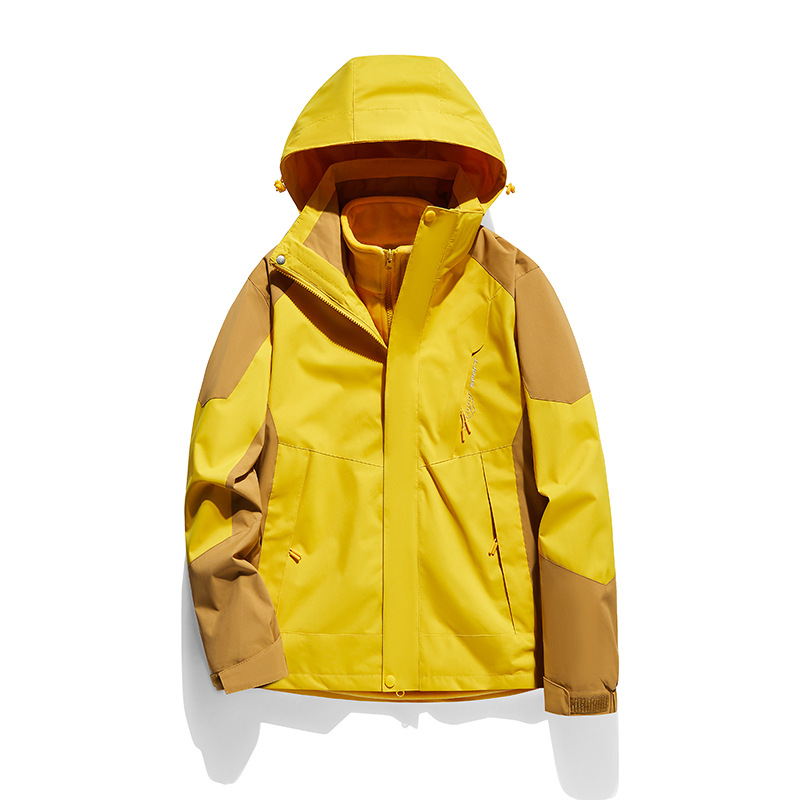男女可拆卸两件套，摇粒绒内胆防水防风户外登山情侣服-第4张图片-提都小院