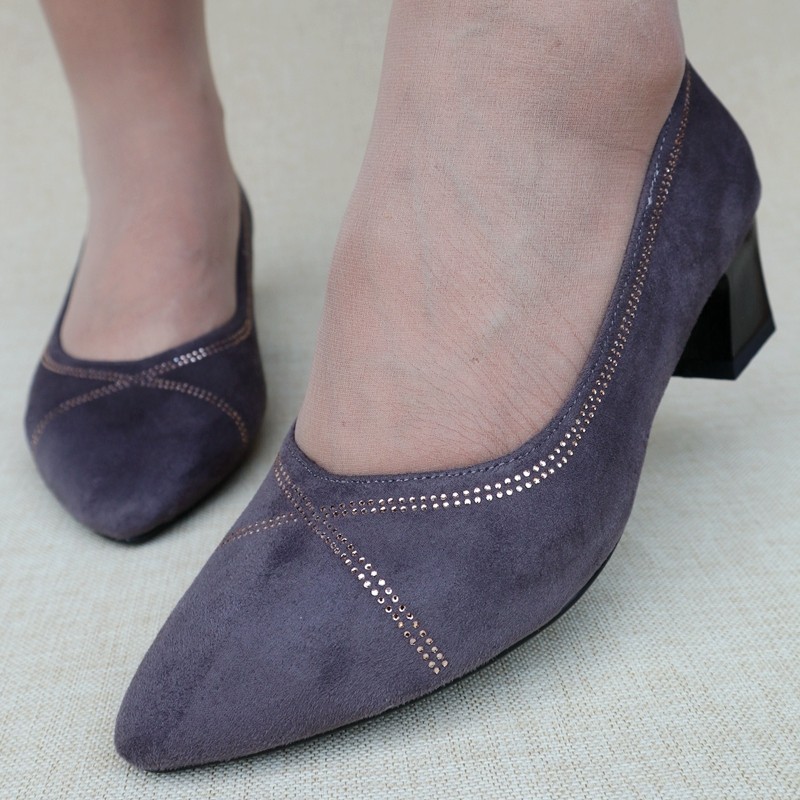 老北京布鞋女高跟鞋中跟黑色百搭工作鞋时尚款软底尖头中年妈妈鞋,淘宝优惠券,粉丝福利购,淘宝优惠卷