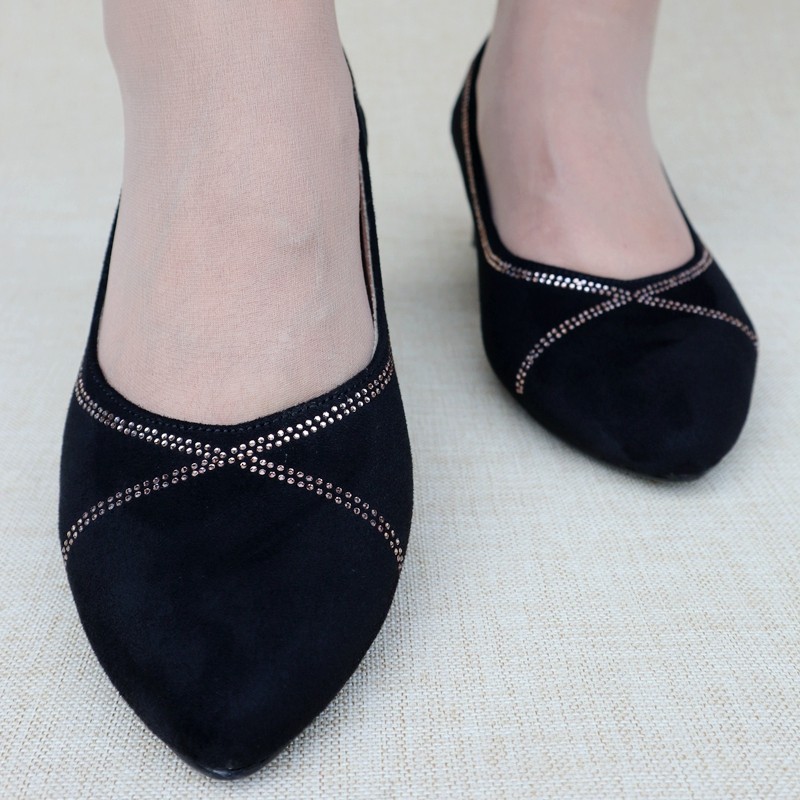 老北京布鞋女高跟鞋中跟黑色百搭工作鞋时尚款软底尖头中年妈妈鞋,淘宝优惠券,粉丝福利购,淘宝优惠卷