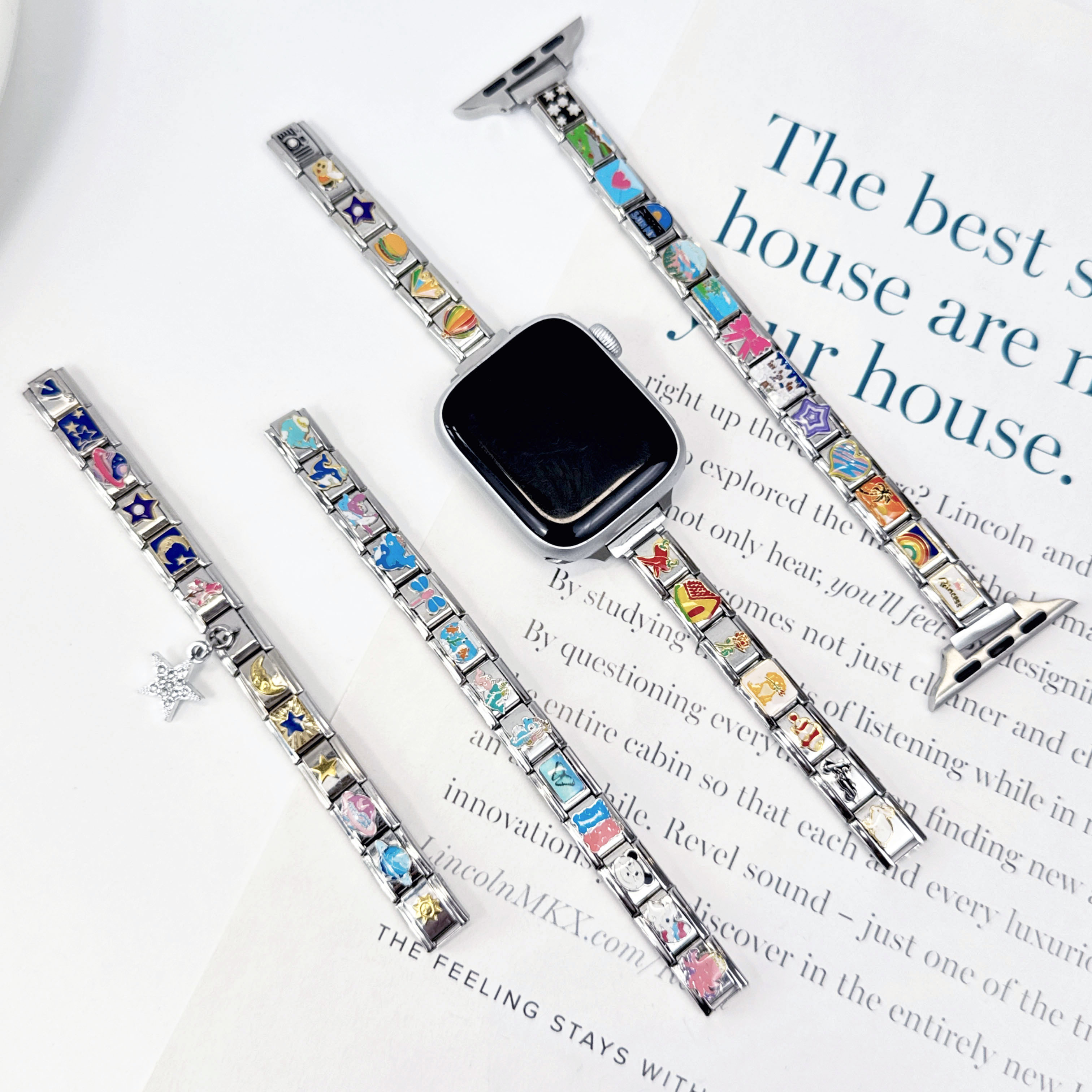 Trusta意大利模块手链小众简约年份纪念日可拆卸拼接表带情侣礼物 - 图2