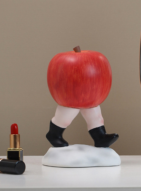 树脂创意艺术家波点南瓜苹果摆件