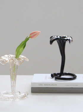 玻璃黑白装饰蜡烛台婚礼宴会