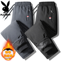 Flower Playboy Winter down cotton pants Mens gush thickened loose Large code windproof East North Warm Sports Pants Men