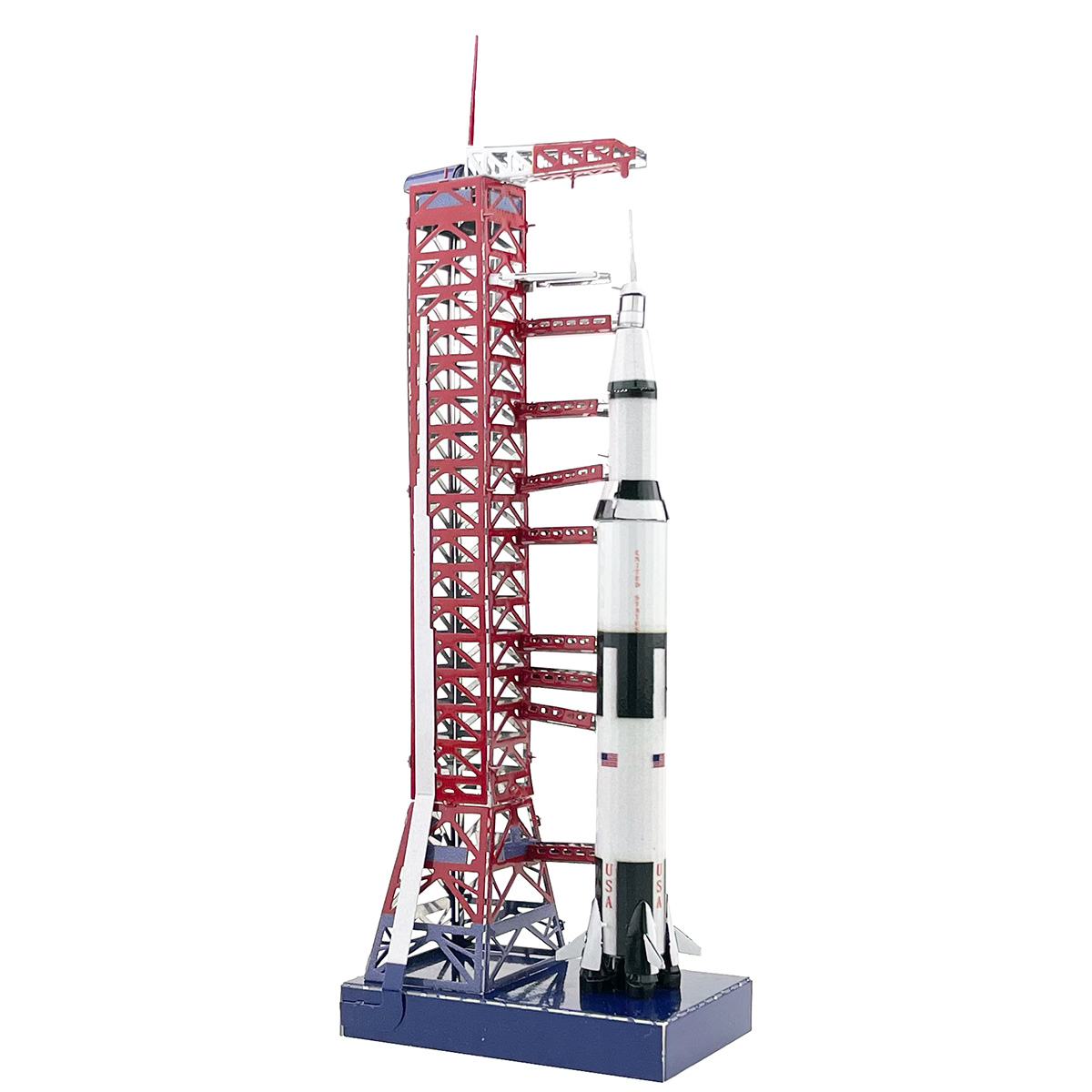 狂模登月土星五号火箭发射台金属拼图 DIY拼装模型-图1