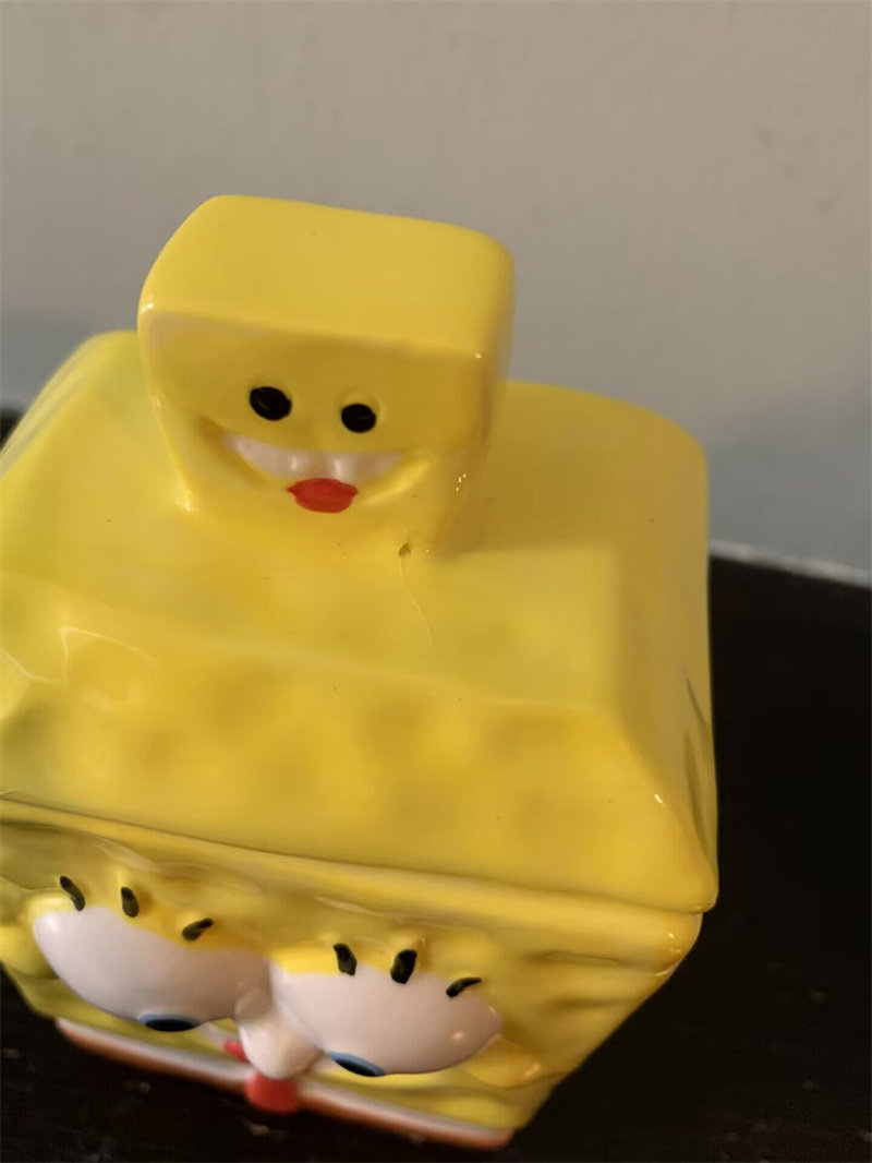 久物 有瑕疵手绘海绵宝宝系列储物罐陶瓷罐子儿童派大星好朋友,淘宝优惠券,粉丝福利购,淘宝优惠卷