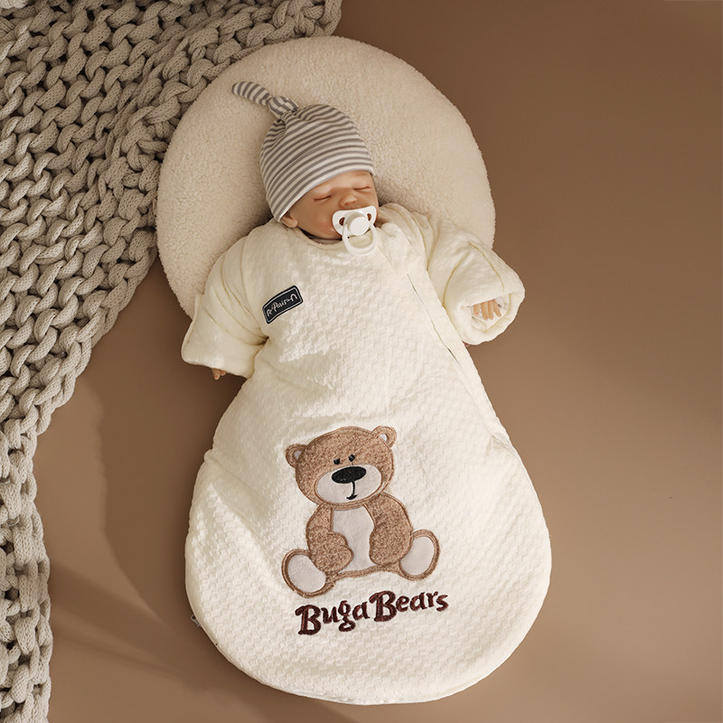 婴幼儿睡袋秋冬季加厚新生儿宝宝睡袋春纯棉款恒温防踢被四季通用,淘宝优惠券,粉丝福利购,淘宝优惠卷