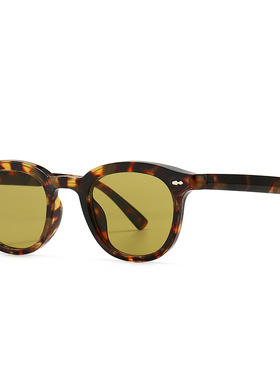 跨境欧美窄小框防蓝光平光镜潮流街拍摩登魅力复古太阳镜