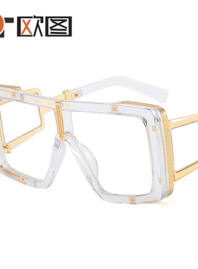 M327新款FD大框连体太阳镜时尚朋克ins摇滚个性前卫墨镜跨境眼镜