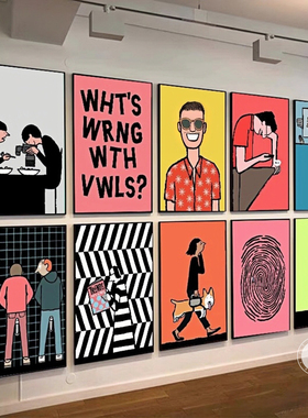 现代简约创意卫生间艺术抽象装饰画幽默趣味浴室挂画酒店搞笑壁画