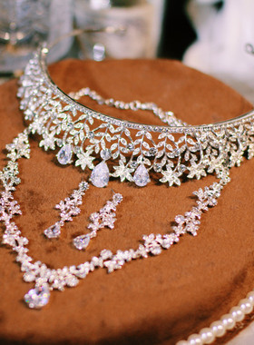 主婚纱新娘合成立方氧化锆韩式