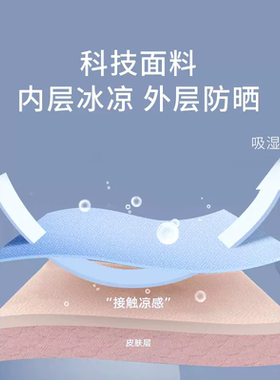 TAYOHYA多样屋凉感面颈肩一体防晒面罩 全脸防紫外线透气UPF50+