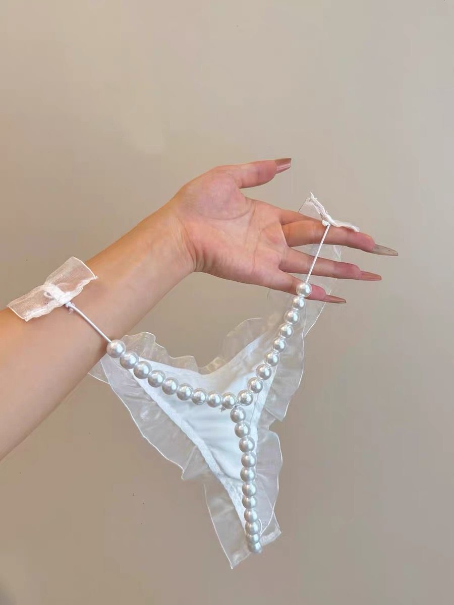 大大珍珠•按摩丁字裤火辣女生蕾丝内裤女新款性感勾人轻奢高级感,淘宝优惠券,粉丝福利购,淘宝优惠卷