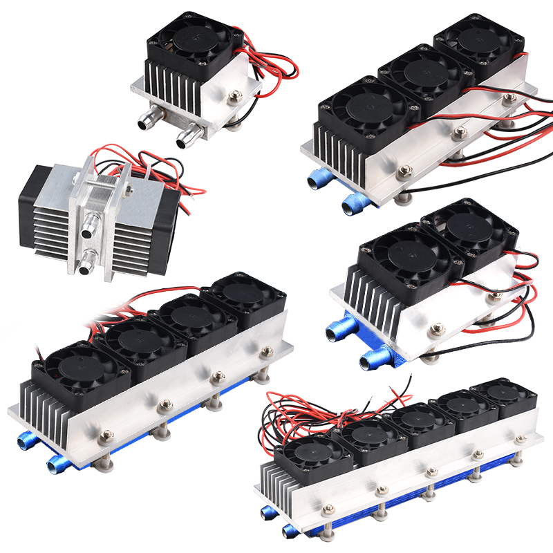 12V半导体制冷片套装DIY小冰箱小空调水冷降温系统套件电子制冷器-图0