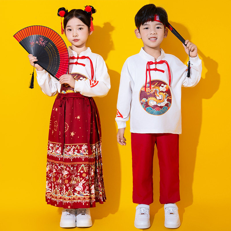 春晚儿童演出服中国风新年小学生合唱服运动会服装啦啦队表演服,淘宝优惠券,粉丝福利购,淘宝优惠卷