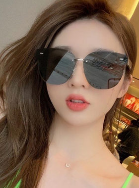 防紫外线圆形无框男女通用太阳镜