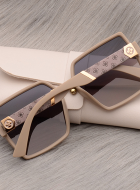 偏光方形韩版女印花太阳镜
