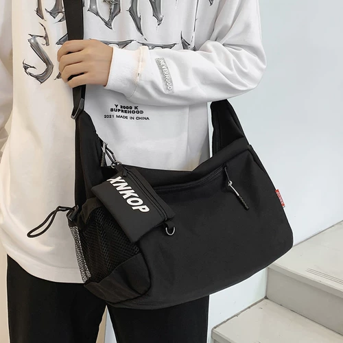 Мужская японская вместительная и большая сумка через плечо, сумка на одно плечо