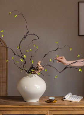 掬涵仿真绿植树藤青苔藤蔓假花仿真花轻奢高端客厅插花艺装饰摆件
