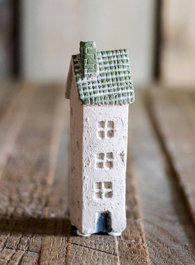 创意水泥小房子摆件花盆装饰品