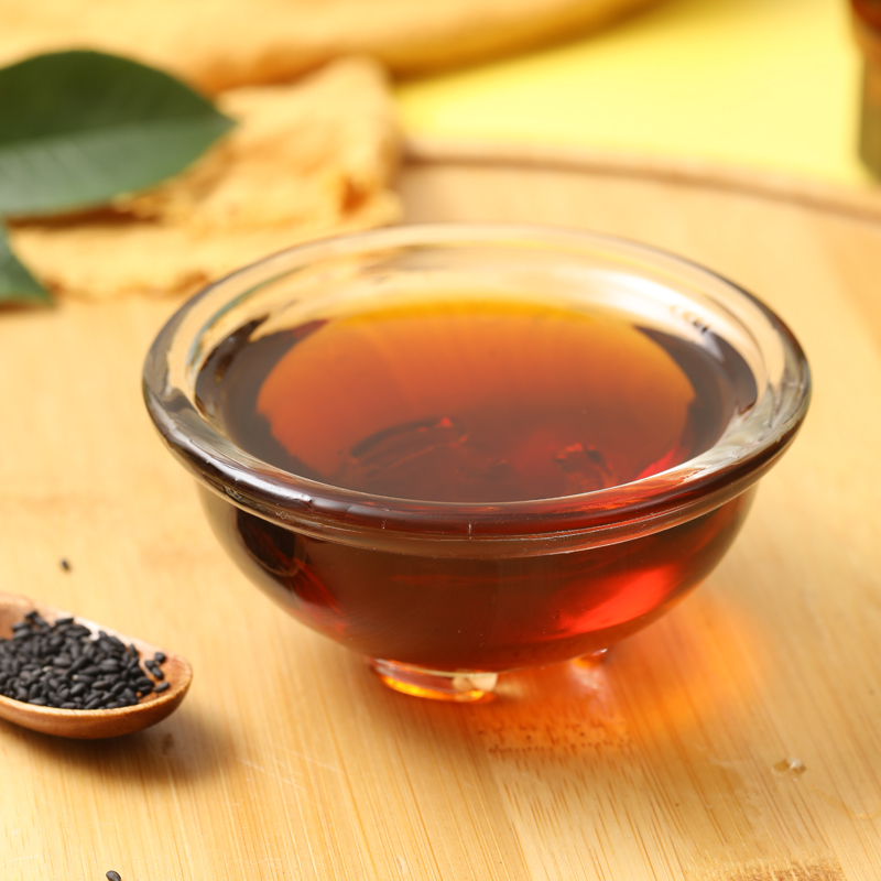 沙沟小磨黑芝麻油380ml 纯正小磨香油 拌菜调味煲汤火锅蘸料营养