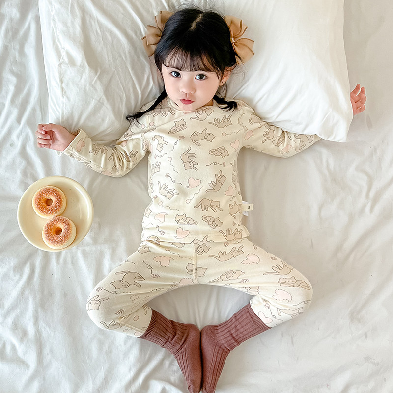 儿童秋衣秋裤男童春秋长袖女童宝宝无痕保暖内衣套装打底纯棉毛衫,淘宝优惠券,粉丝福利购,淘宝优惠卷