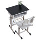 Primary school student study tablecloth desk cover black white leather