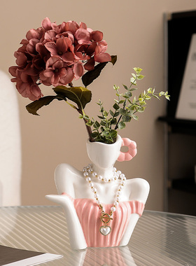 ins风艺术女神陶瓷花瓶摆件