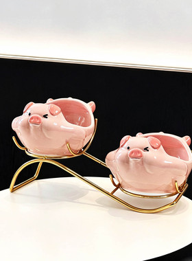 高颜值小猪收纳摆件装饰品