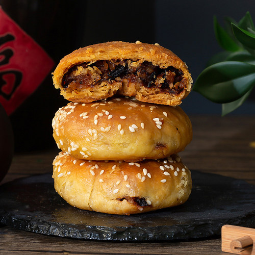 金华酥饼梅干菜肉手工浙江金华酥饼大个特产烧饼宿舍传统即食零食 - 图0