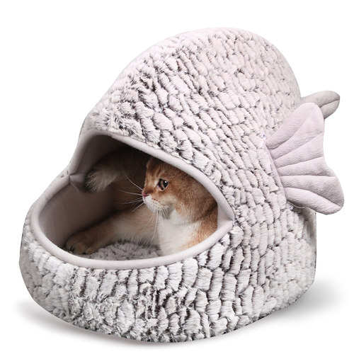 丑萌猫窝网红猫舍四季通用猫屋封闭式小猫冬季保暖睡袋窝猫咪用品 - 图1