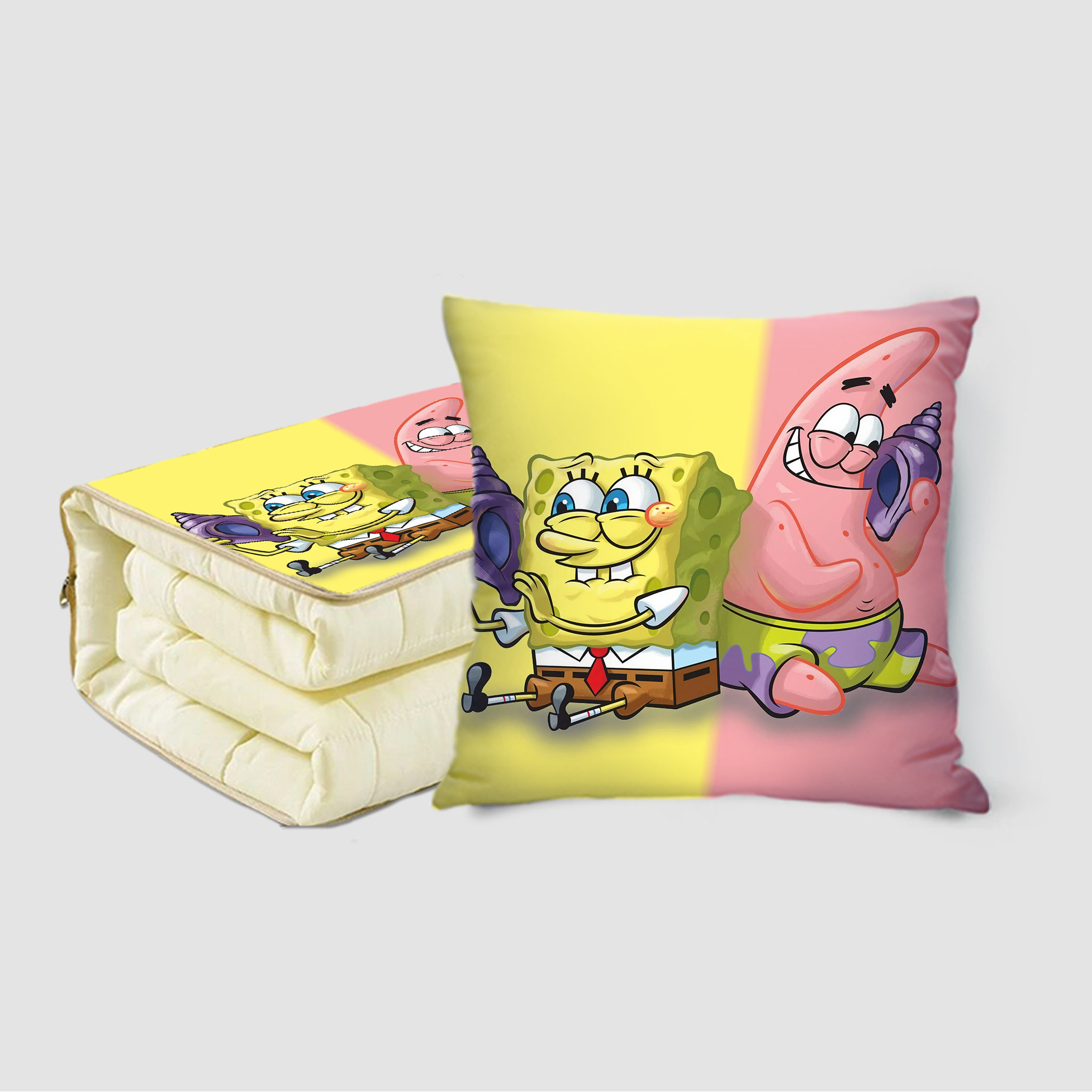 海绵宝宝2抱枕被两用多功能空调被办公室抱枕毛毯二合一宿舍被子,淘宝优惠券,粉丝福利购,淘宝优惠卷