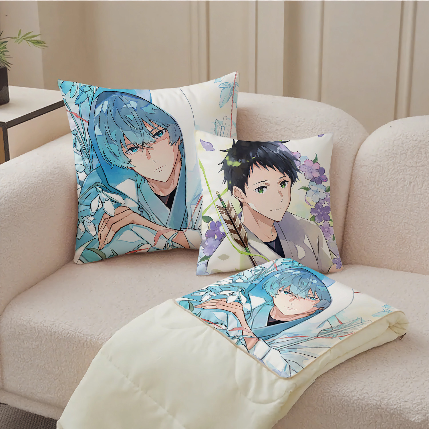 弦音风舞高中弓道部抱枕超软两用多功能空调被办公抱枕被热血动漫,淘宝优惠券,粉丝福利购,淘宝优惠卷