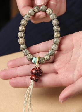 海南星月菩提文玩编织手持/手串鸡油老型珠佛珠文玩菩提子DIY手串