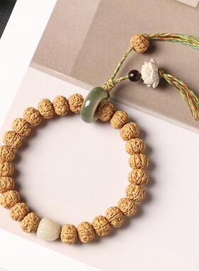 五瓣金刚菩提子单圈创意国潮单圈手链手串带跑环可盘玩莲花穗