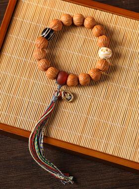 国潮民族风编织绳流苏高密油润野生天使猴头核桃搭配鹿角阿呆波特