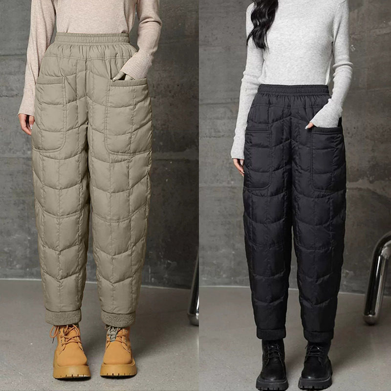2025冬季新款棉裤女防风保暖外穿轻薄宽松休闲束脚加厚哈伦棉裤潮,淘宝优惠券,粉丝福利购,淘宝优惠卷