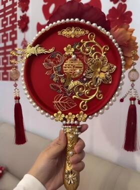 结婚团扇！手工DIY新娘机