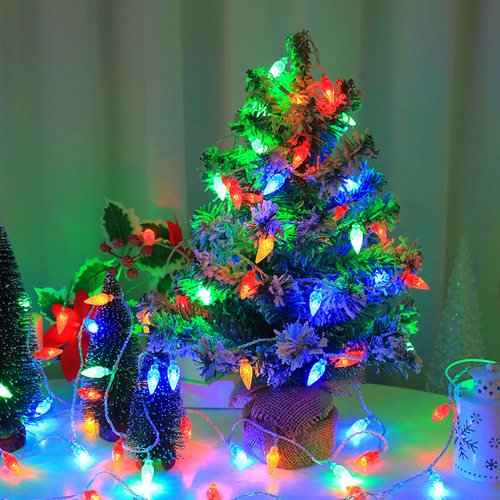 圣诞节装饰品雪花灯饰小彩灯闪灯串灯满天星星灯场景布置挂树氛围 - 图1