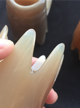 微瑕特价角艺轩天然白牦牛角洗头梳宽齿点穴按摩头皮推胆经静电纯