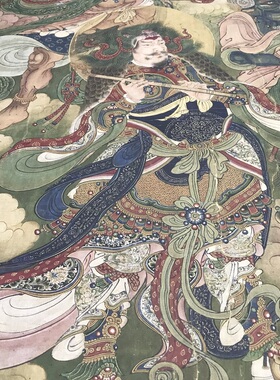 明 王勤 天龙八部罗义女众仙绢本仿古佛像工笔画临摹学习装饰画