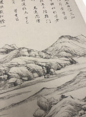 明 董其昌 高逸图 古代名家山水画立轴真迹复古微喷画稿装饰画芯