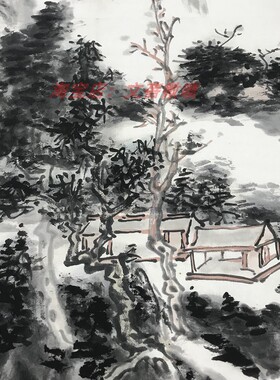 黄宾虹-王异州 国画 画心装饰画 名人字画宣纸高清微喷画芯装裱